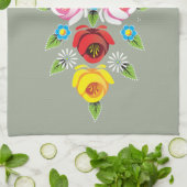 城-伝統的な運河の民芸 キッチンタオル (折り畳み)