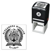 城、本のリースフレームExライブラリ名 セルフインキングスタンプ (インサイチュ)