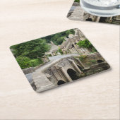 城Combeのイギリスのコースターの橋 スクエアペーパーコースター (アングル)