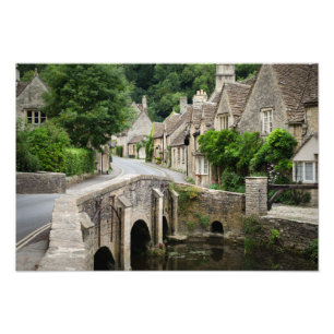 城Combeのイギリスのプリントの橋 フォトプリント