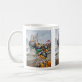 埠頭のクッション アート コーヒーマグカップ (左)