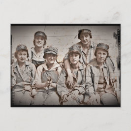 埠頭の造船所労働者グループ ポストカード