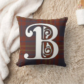 執事の一族のタータンチェックのモノグラム クッション (ブランケット)