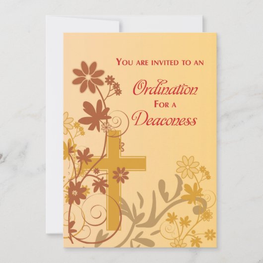 執事女の按手礼招待状 クロスが渦巻く 招待状 (正面)