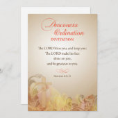 執事女礼拝招待状の聖書 招待状 (正面/裏面)