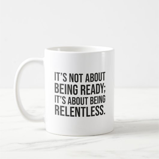 執拗である – 成功の動機 コーヒーマグカップ (左)