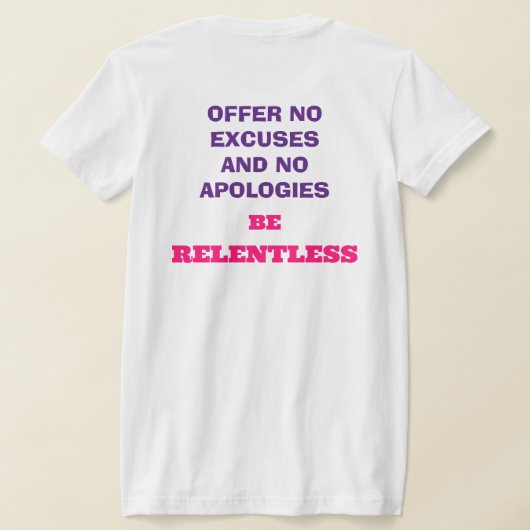 執拗なTシャツである Tシャツ (レイダウン裏面)