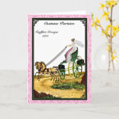 執権期間のファッションの1801年の挨拶状 カード (黄色い花)