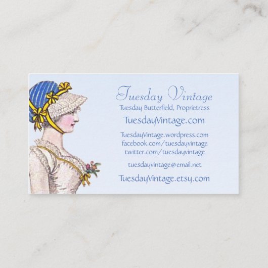 執権期間のファッションプレートのカスタムな名刺 名刺 (裏面)