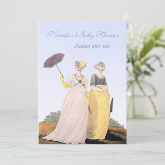 執権期間のベビーシャワーのパーソナライズでカスタムな招待状 招待状 (スタンド正面)