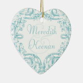 執権期間の優雅の初めてのクリスマスは一緒に飾ります セラミックオーナメント (右)