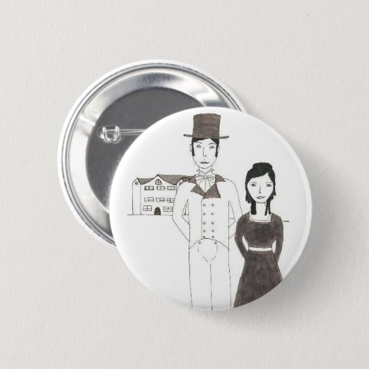 執権期間の夫婦(時間は私が行くことを可能にしません) 缶バッジ (正面&裏面)
