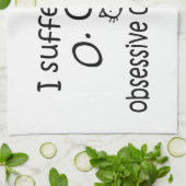 執着性猫障害 キッチンタオル (折り畳み)