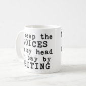 執筆か声のマグ コーヒーマグカップ (正面左)