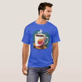執筆に燃えるレトロなギフト Tシャツ (正面フル)