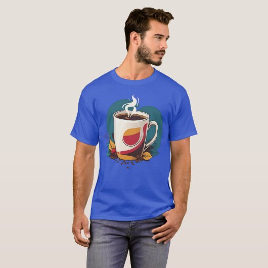 執筆に燃えるレトロなギフト Tシャツ (正面フル)