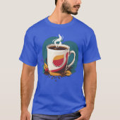 執筆に燃えるレトロなギフト Tシャツ (正面)