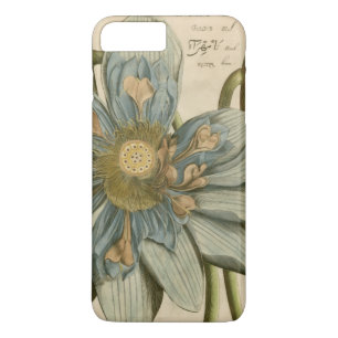 執筆のタンの背景の青のはすの花 iPhone 8 PLUS/7 PLUSケース