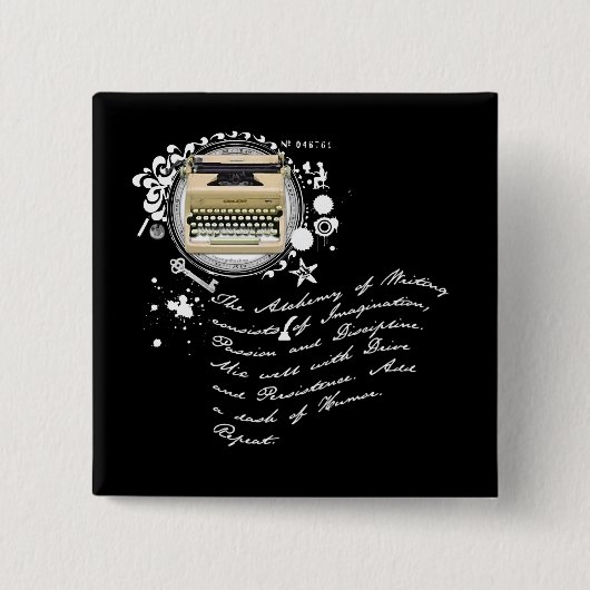 執筆の錬金術 缶バッジ (正面)