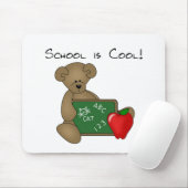 執筆板学校を持つくまはクールです マウスパッド (マウス)