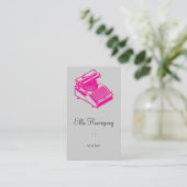 執筆機械をタイプして下さい 名刺 (スタンド正面)