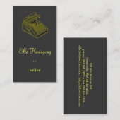 執筆機械をタイプして下さい 名刺 (正面/裏面)