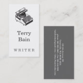 執筆機械をタイプして下さい 名刺 (正面/裏面)