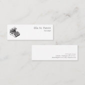 執筆機械パテントのイラストレーションをタイプして下さい スキニー名刺 (正面/裏面)