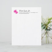 執筆機械-マゼンタの作家のタイプライター--をタイプして下さい レターヘッド (スタンド正面)