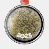 培養プレート、細菌群、微生物学 メタルオーナメント (正面)