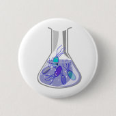 培養瓶 缶バッジ (正面)