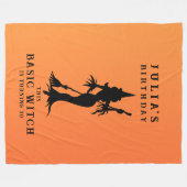 基本おもしろい魔女ハロウィーンデコール誕生日ギフト フリースブランケット (正面(横))