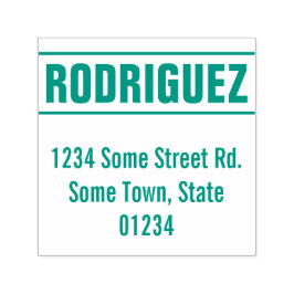 基本およびシンプルファミリ名と住所 セルフインキングスタンプ