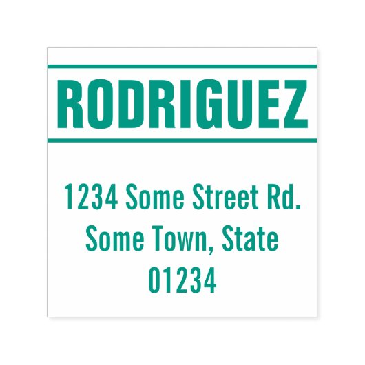 基本およびシンプルファミリ名と住所 セルフインキングスタンプ (デザイン)