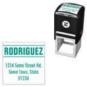 基本およびシンプルファミリ名と住所 セルフインキングスタンプ (インサイチュ)