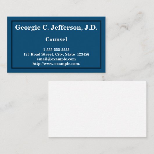 基本およびシンプル弁護士名刺 名刺 (正面/裏面)