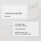 基本およびミニマルエグゼクティブ・ビジネス・カード 名刺 (正面/裏面)