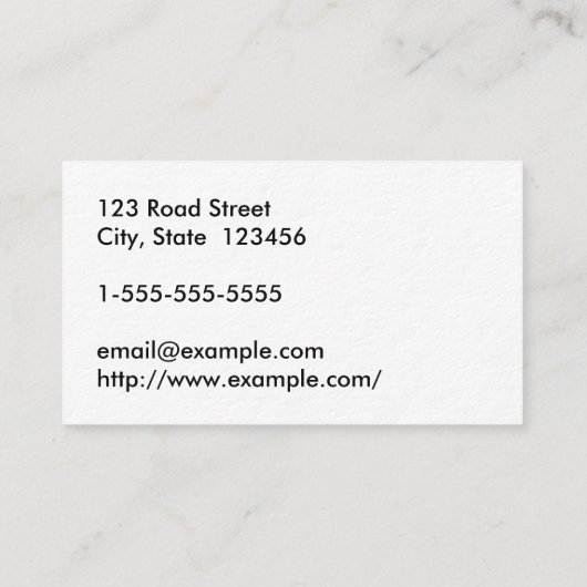 基本およびミニマルエグゼクティブ・ビジネス・カード 名刺 (裏面)