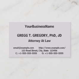 基本および謙虚な法的プロフェッショナル名刺 名刺