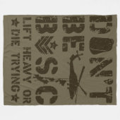 基本があないで下さい: 重い持ち上げますか、またはWoobieを試みることを死んで下さい フリースブランケット (正面(横))