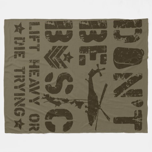 基本があないで下さい: 重い持ち上げますか、またはWoobieを試みることを死んで下さい フリースブランケット (正面(横))