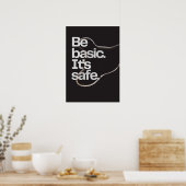 基本だ。安全だ。アンチ動機 ポスター (キッチン)