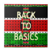 基本に戻る:ケニア国旗をテーマにした機織り文化 タイル (正面)