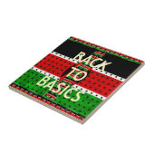 基本に戻る:ケニア国旗をテーマにした機織り文化 タイル (側面)