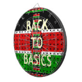 基本に戻る:ケニア国旗をテーマにした機織り文化 ダーツボード (正面右)