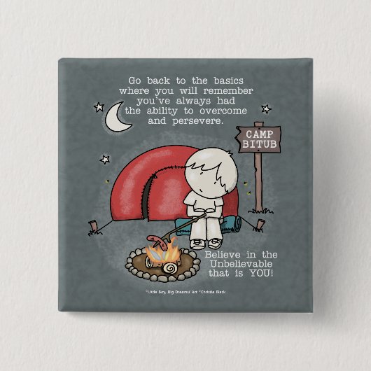 基本に戻る 缶バッジ (正面)