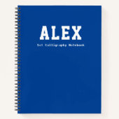 基本の青い幼稚園向けの美しい習字帳 ノートブック (正面)