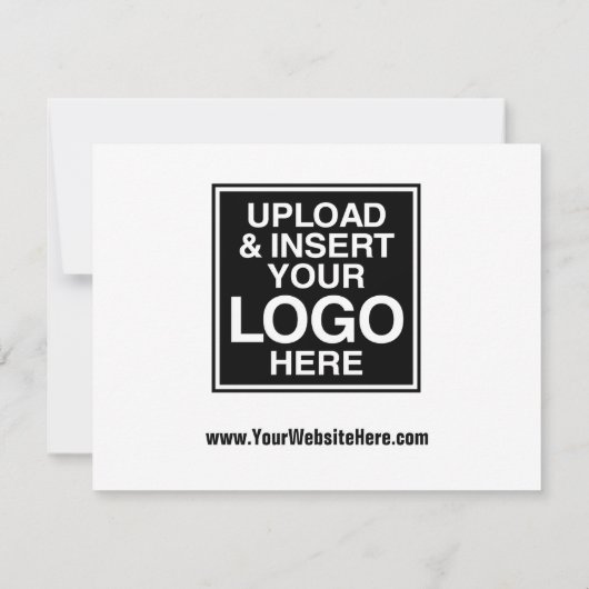 基本のOfficeロゴまたはビジネスロゴ サンキューカード (裏面)