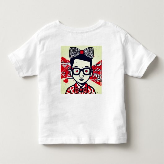 基本インスパイアファッション:アート用グラフィックT値リスト トドラーTシャツ (裏面)