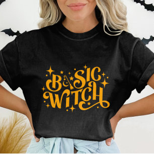 基本ウィッチオレンジウモダンムメンズハロウィン Tシャツ